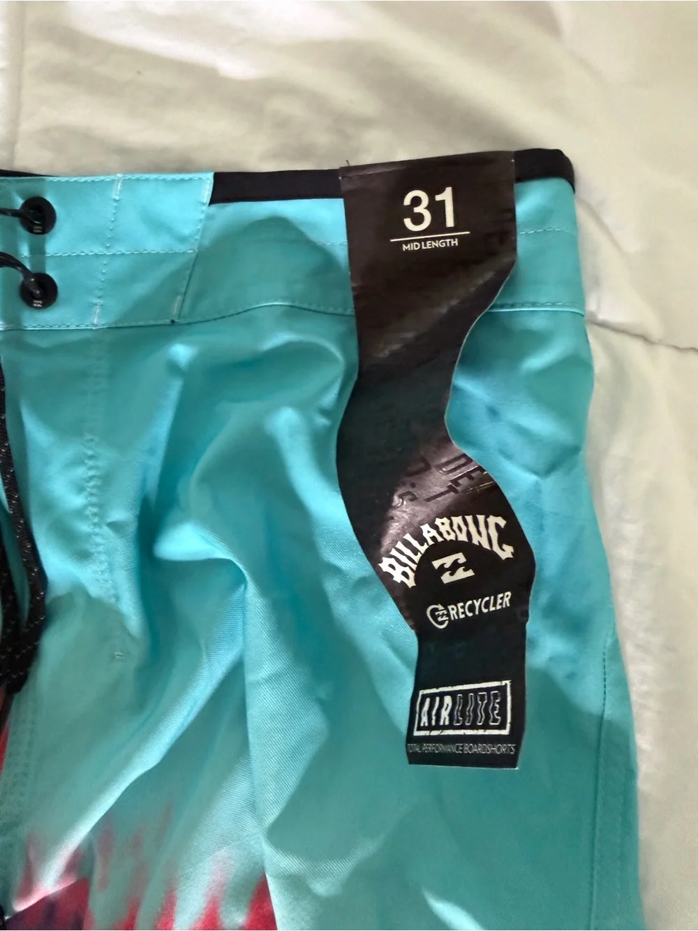 NWT Billabong men’s Teal, Black & Pink Boardshorts